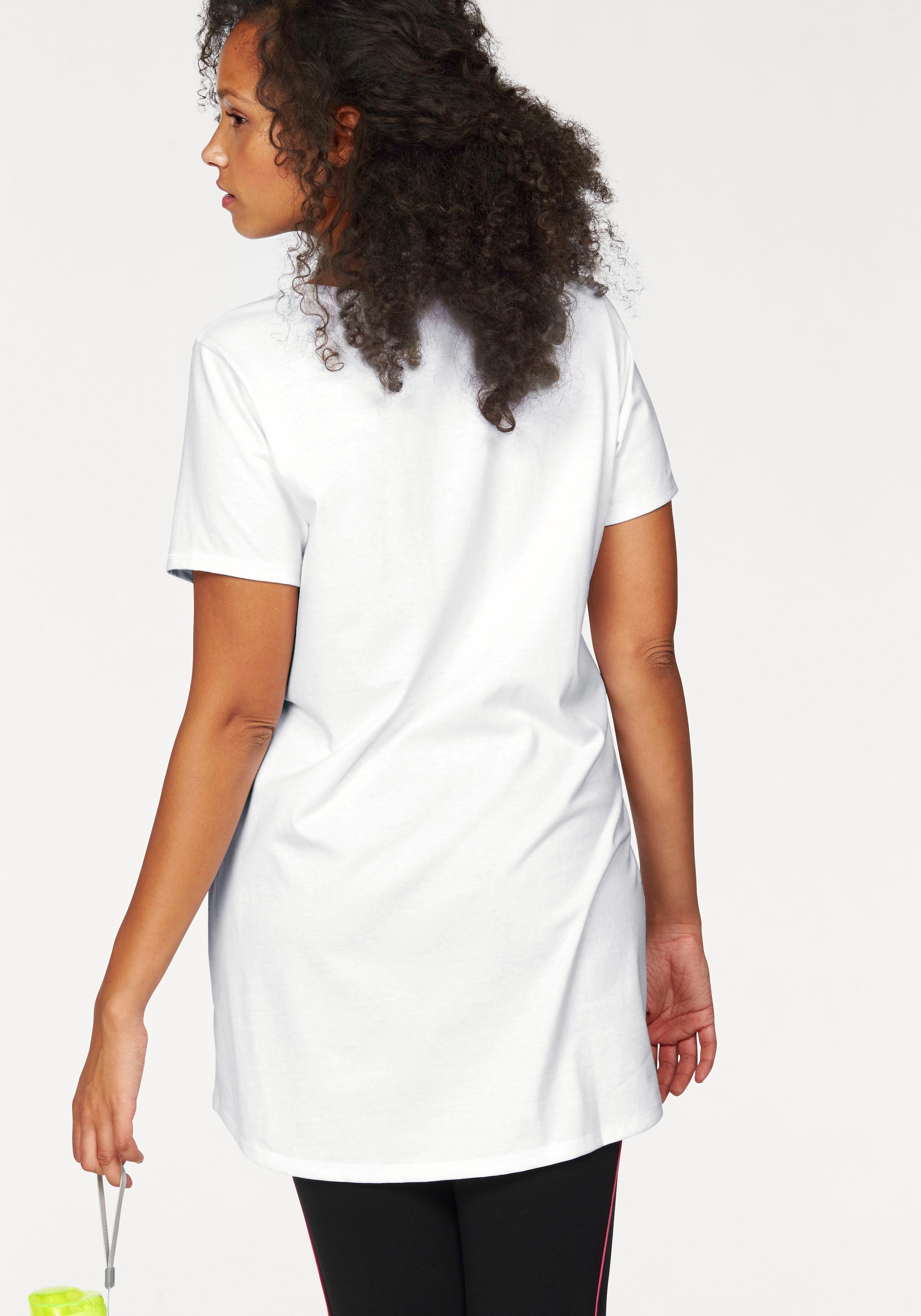 Venice Beach Longshirt , Langarm,  lockere Passform,  mit Logodruck,  herzförmiger Ausschnitt