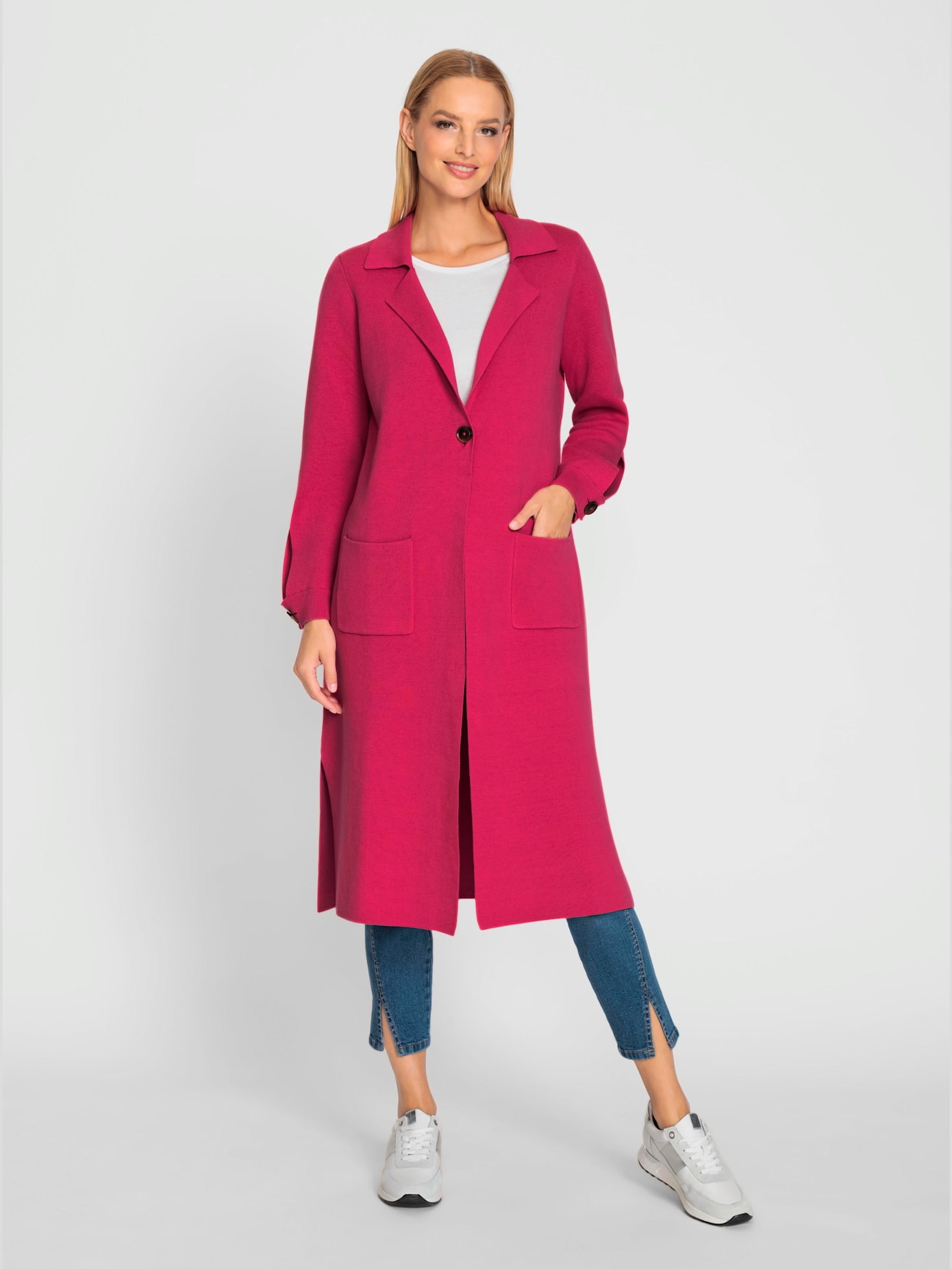 Manteau en tricot tricot jacquard de qualité