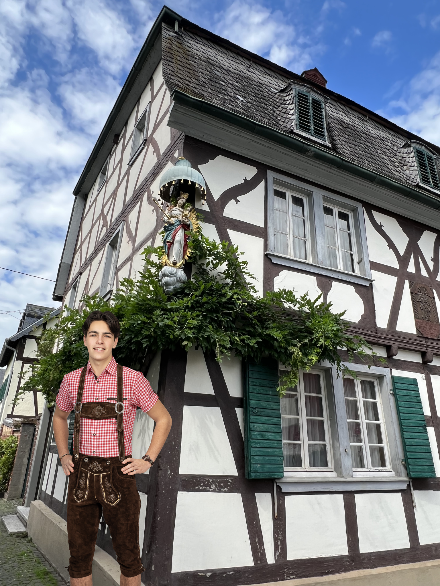 Lederhose Bruin Heren Lang