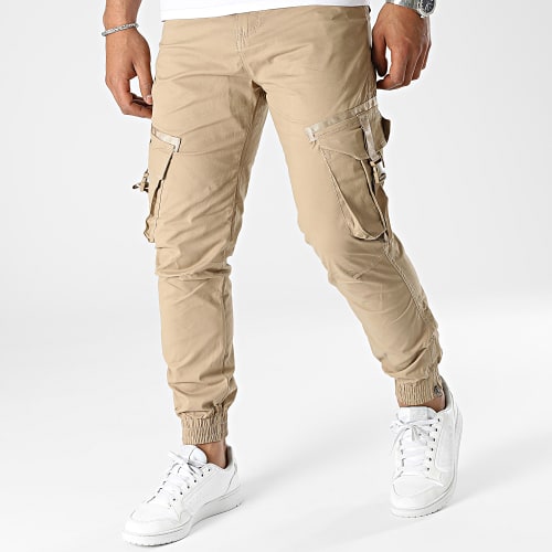 Pantalon Cargo Slim Fit Beige