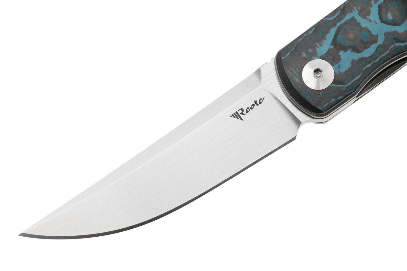 Reate Bushido, Satin M390, Arctic Storm FatCarbon, zakmes