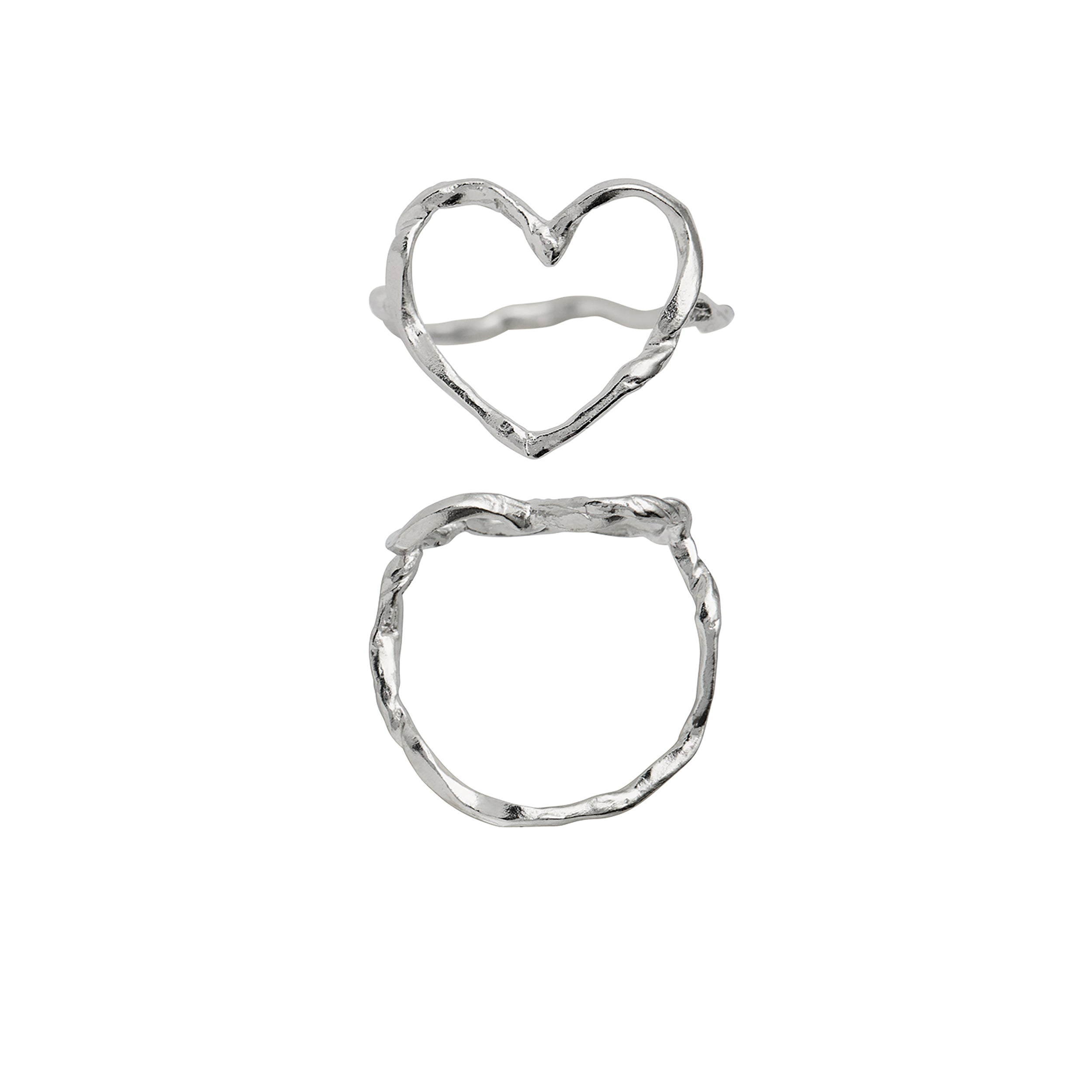 STINE A Jewelry  Funky Heart ring - sølv