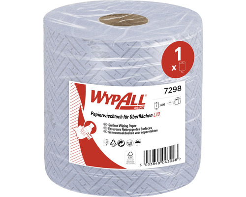 Kimberly-Clark WypAll L20 2-laags reinigingsdoekrol, enkele doek, 380 x 195 mm, 400 vellen