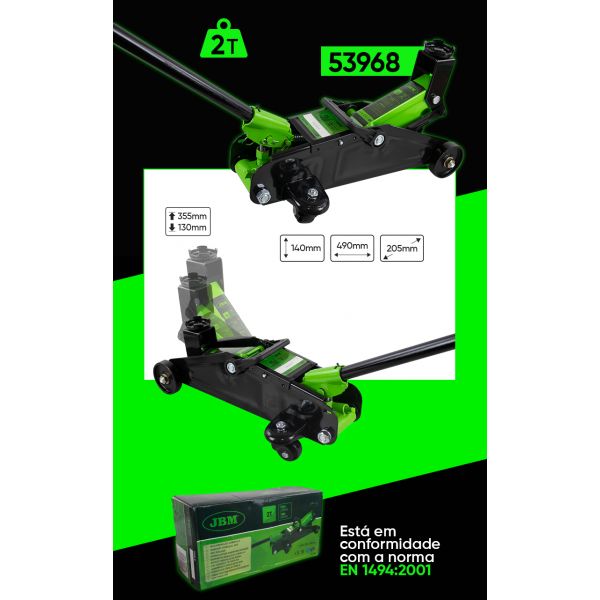 JBM Macaco Hidráulico de Rodas 2T Jbm 53968