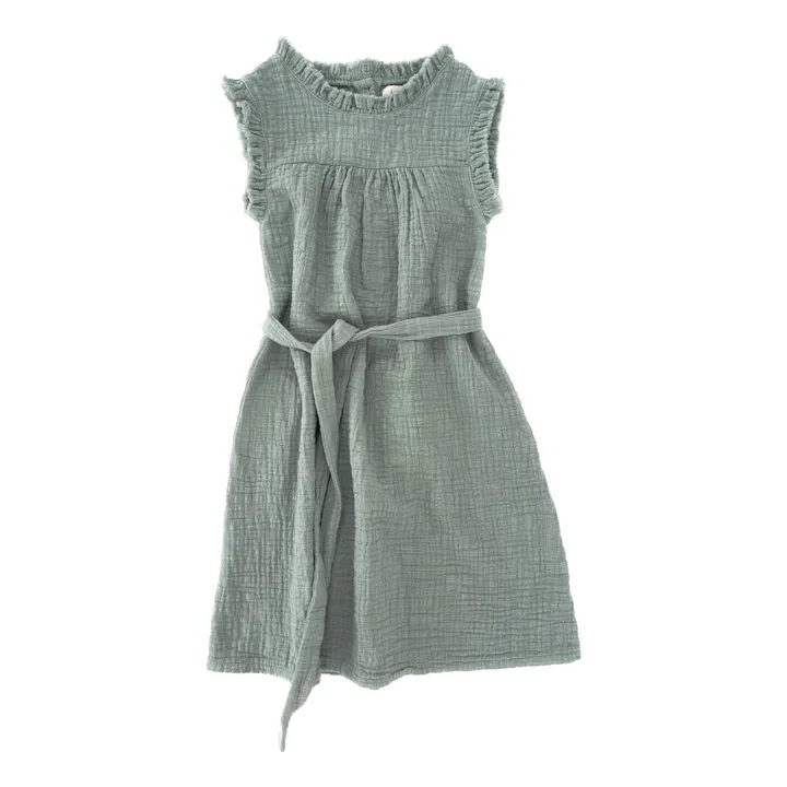 Longlivethequeen Robe Ruchée | Gris vert