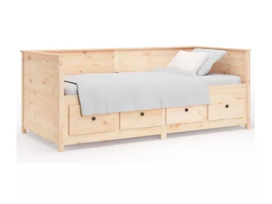 Lit de jour sans matelas 80x200 cm bois de pin massif
