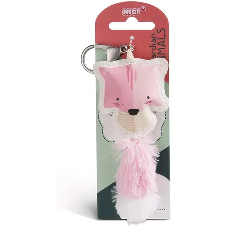 NICI Katze hellrosa Taschenanhänger aus Kunstleder, 12 cm