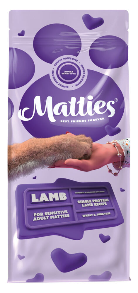 Matties Adult Sensitive - Hondenvoer - 12 Kilogram - lam