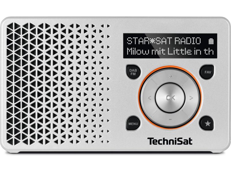 Technisat DigitRadio 1 Orange Portables DAB /UKW-Radio mit integriertem Akku