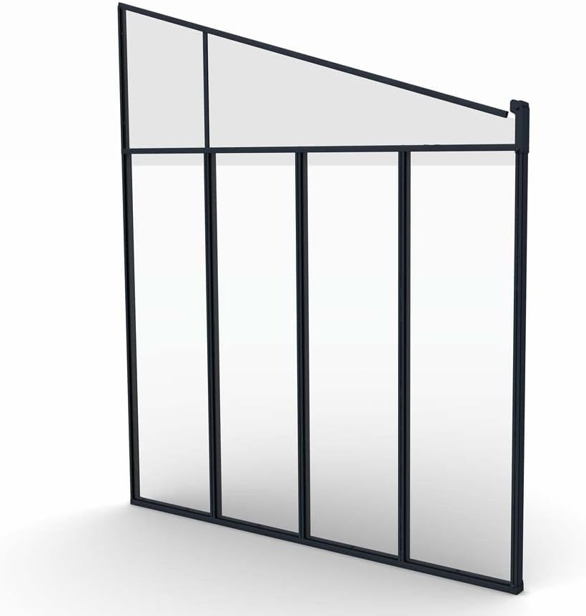 Palram Canopia Seitenwand - Kompatibel Mit Allen Terrassenüberdachungen Mit 3 Meter Tiefe, Grau 704484