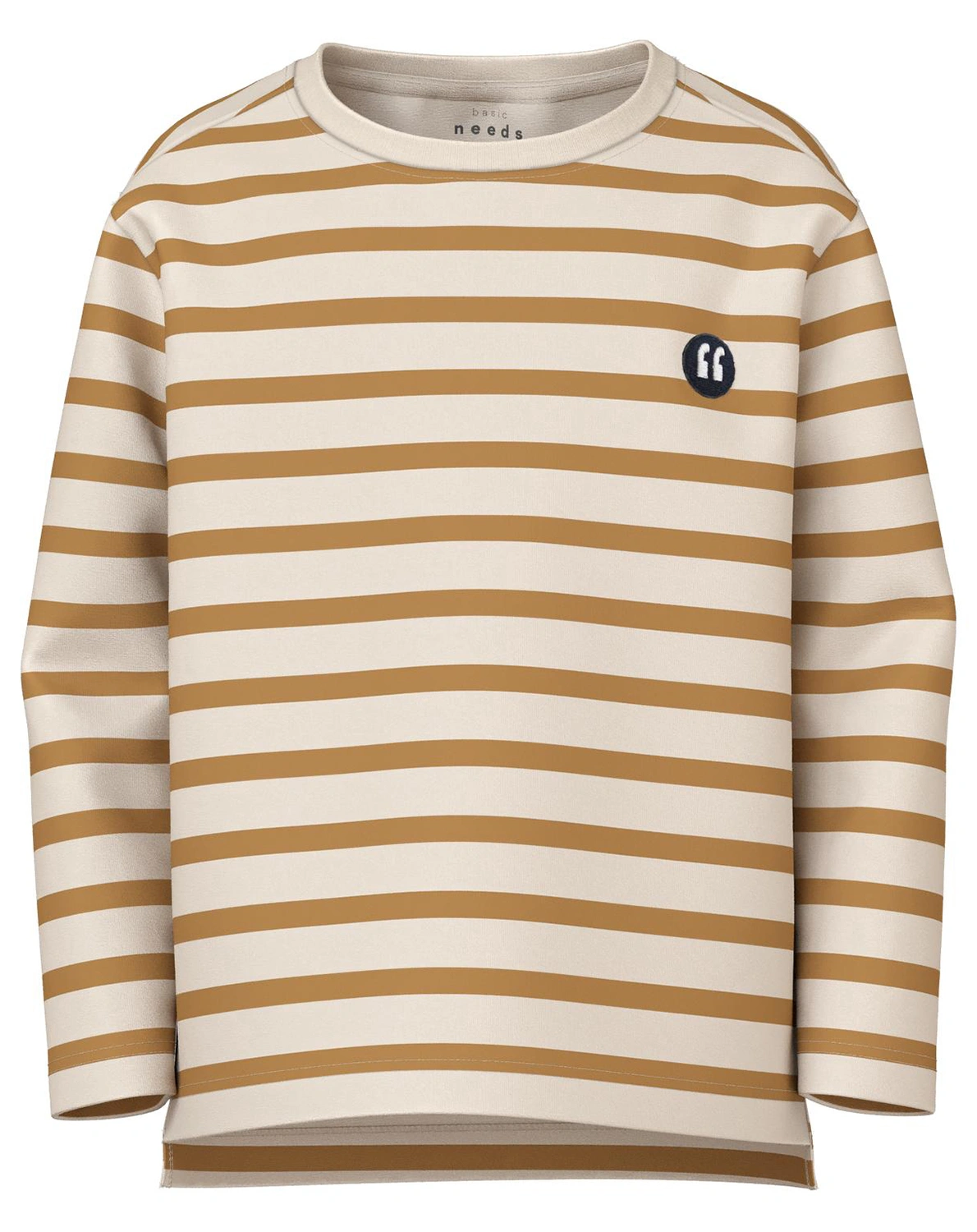 Langarmshirt NMMVOBY STRIPES in bone brown