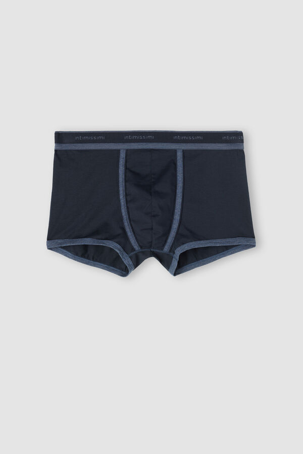 Cuecas boxer em algodão elástico Supima® com logotipo.
