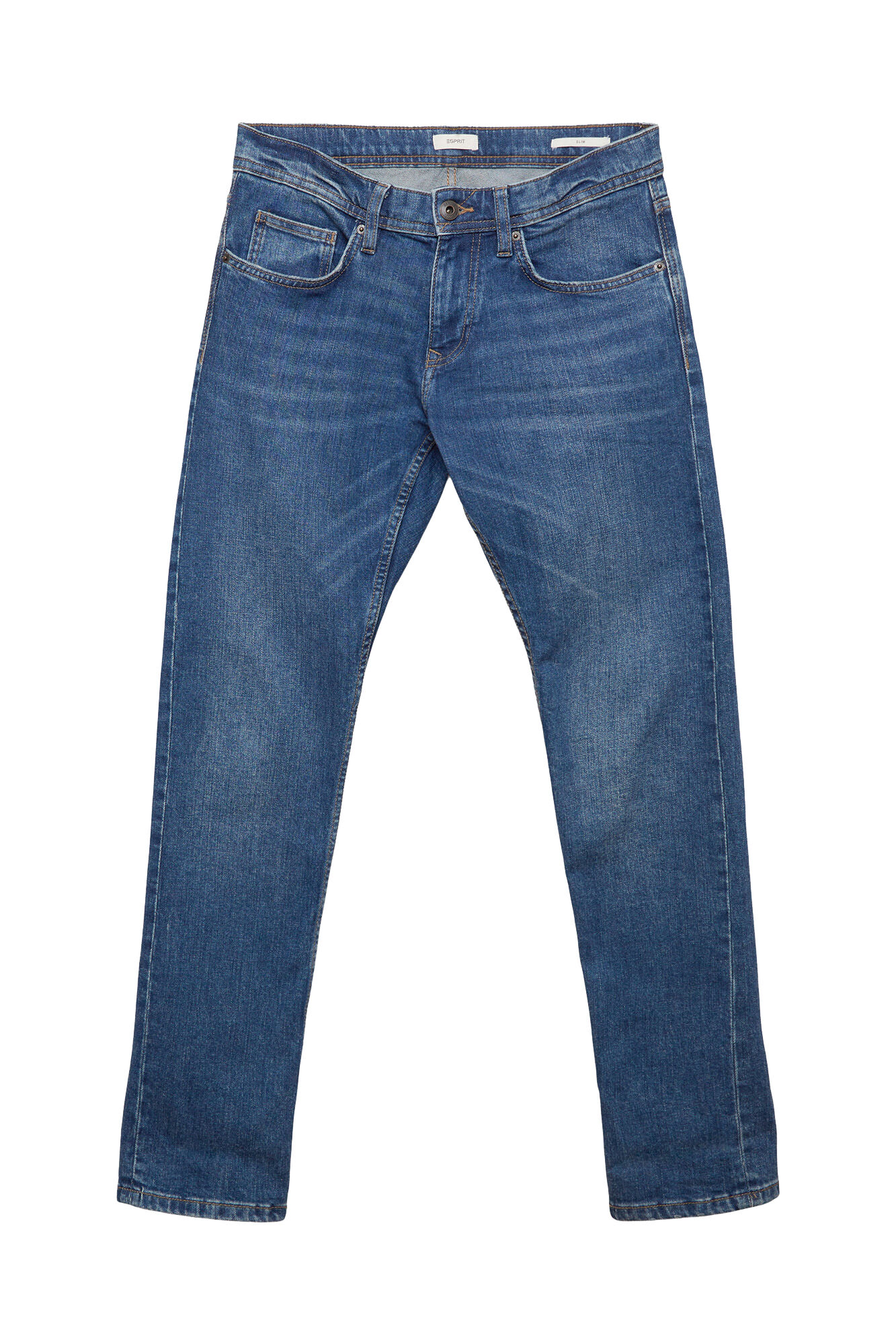 Calça jeans de 5 bolsos em algodão orgânico - Azul