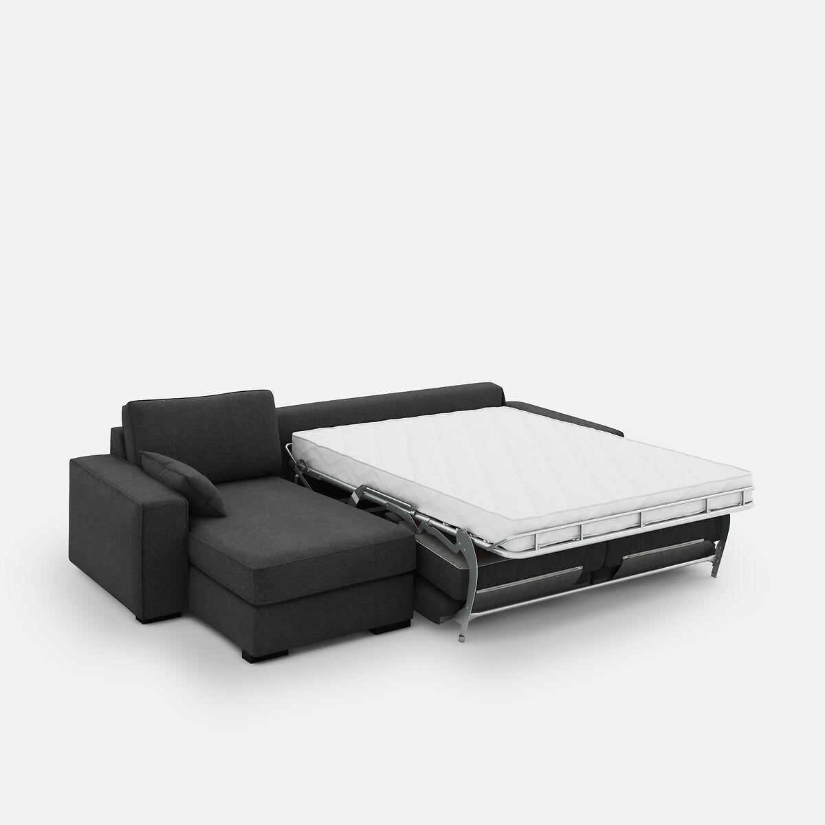 LA REDOUTE INTERIEURS<br>Sofá-cama de canto em tecido texturizado, Bultex, Cécilia