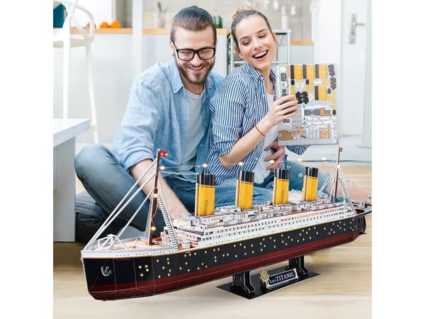 CubicFun Titanic LED, 266 stykker, Skip, 14 år
