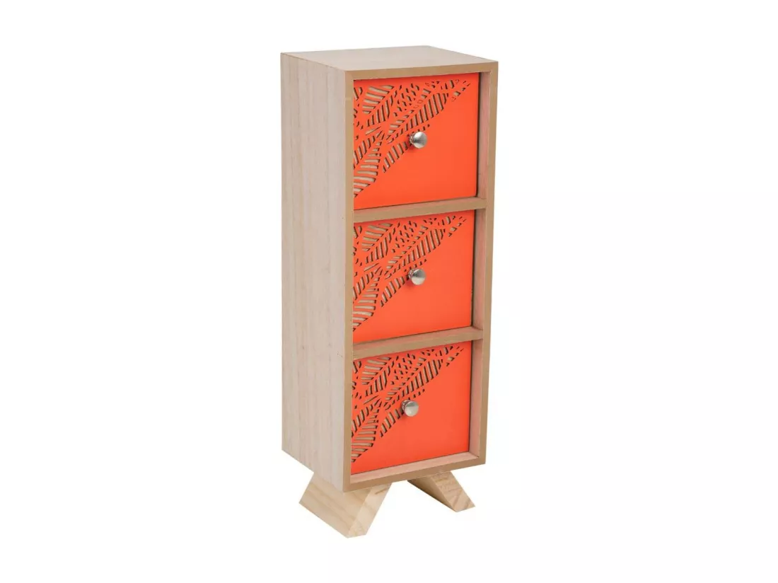 Petite boîte de rangement marron 12x10x34h