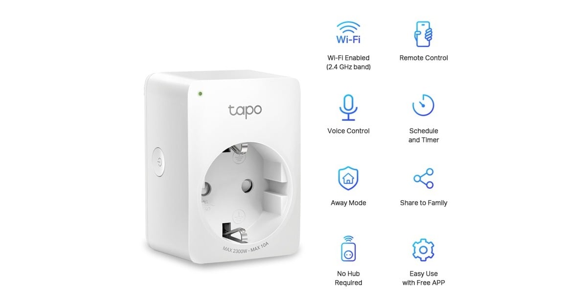 TP-LinkTAPO P100 Mini Smart Wifi-stopcontact (2 pack) schakel stekkerdoos  (Wit, 2 stuks)
