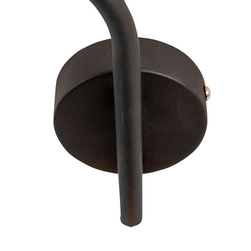 Smart moderne plafondlamp zwart incl. 3 WiFi B35 - Lofty