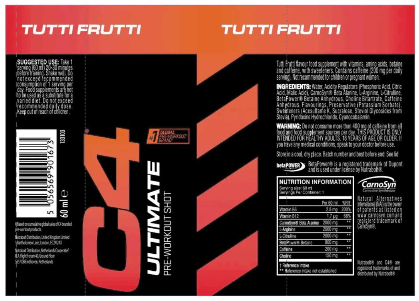 Cellucor C4 Ultimate Shot 60 ml