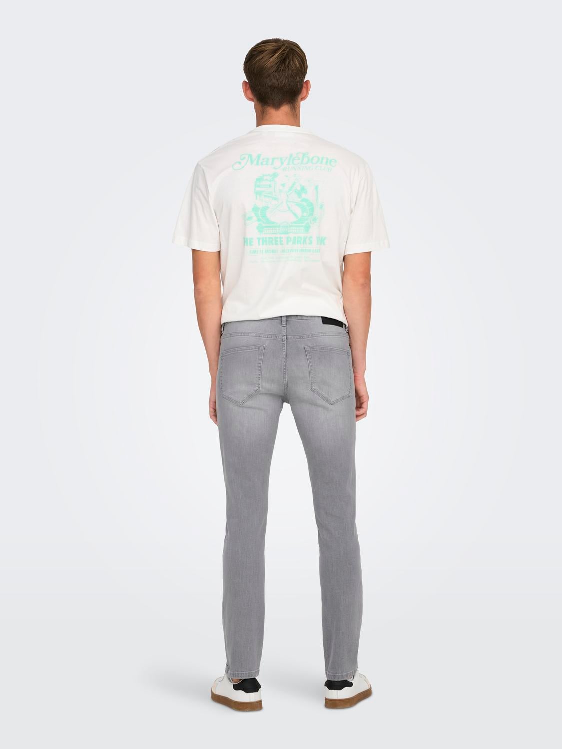 ONSWEFT Normal geschnitten Jeans Light Grey Denim