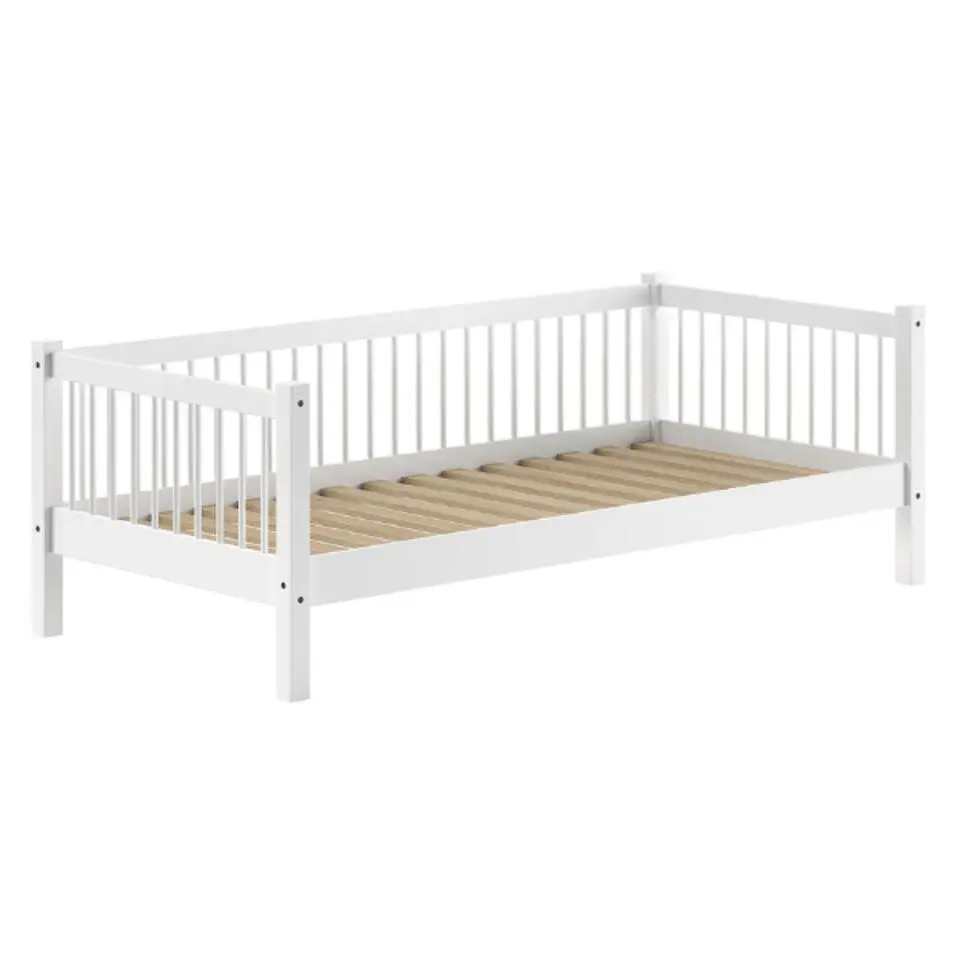 Huisbed Forrest 90x200cm - massief beukenhout - wit
