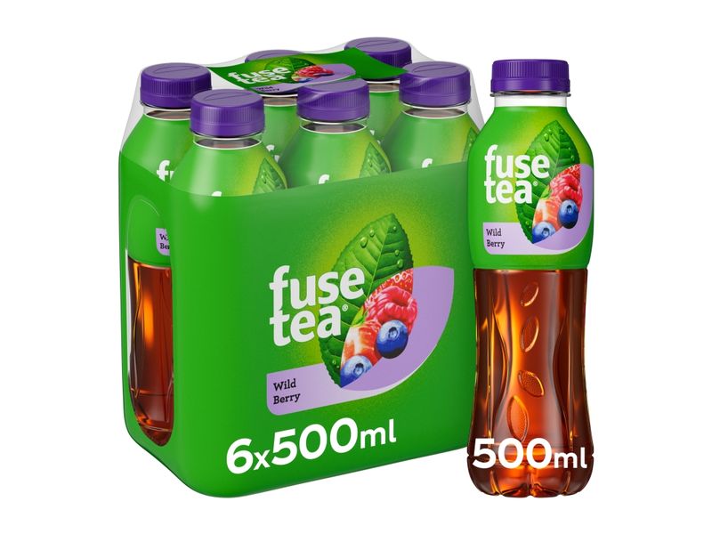 Fusetea Black Tea Wild Berry 6 x 0.5 l Erfrischender Beeren-Eistee