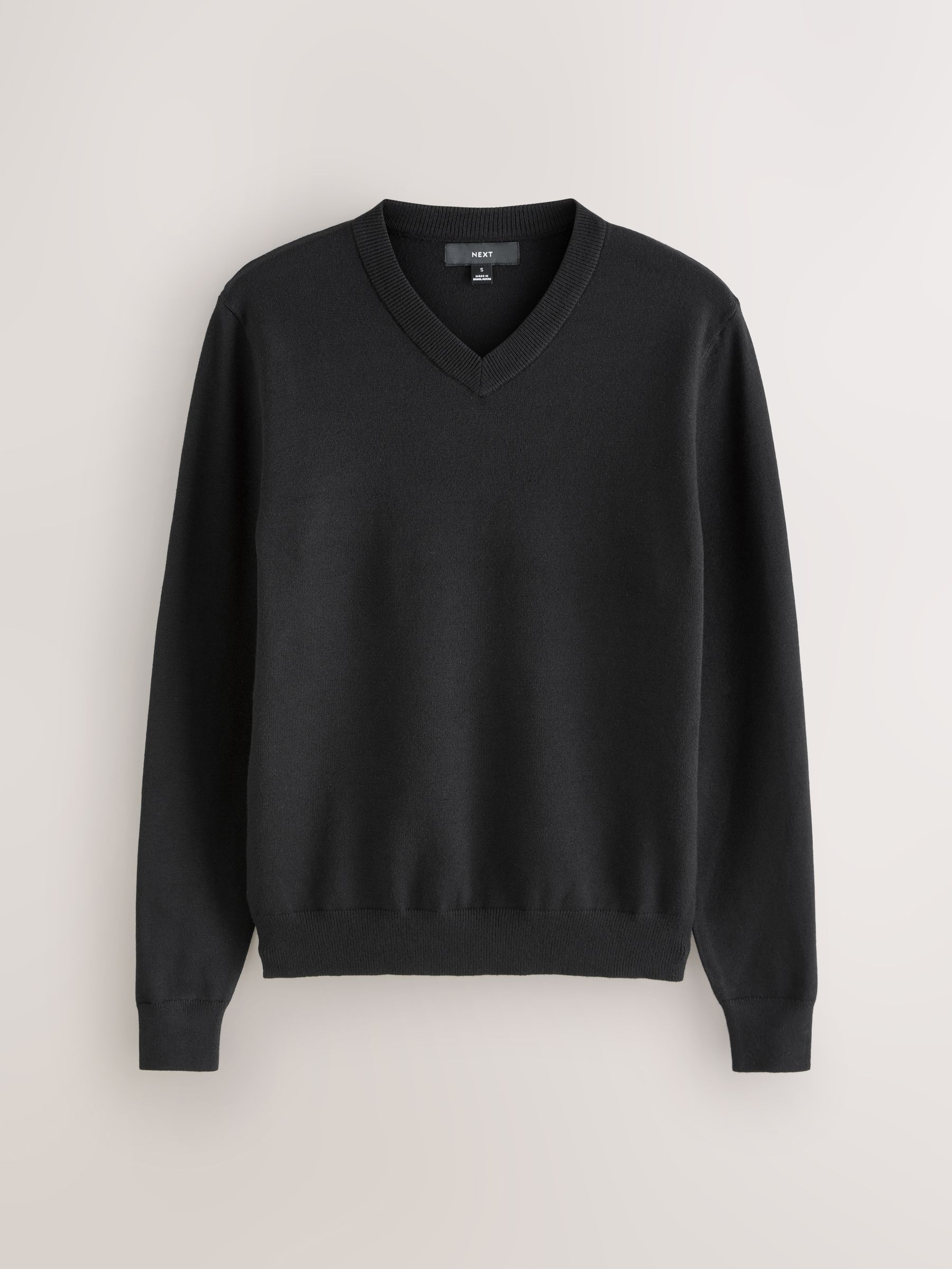Zwart - Regular Fit Soft Touch V-Neck Jumpers 3 Pack