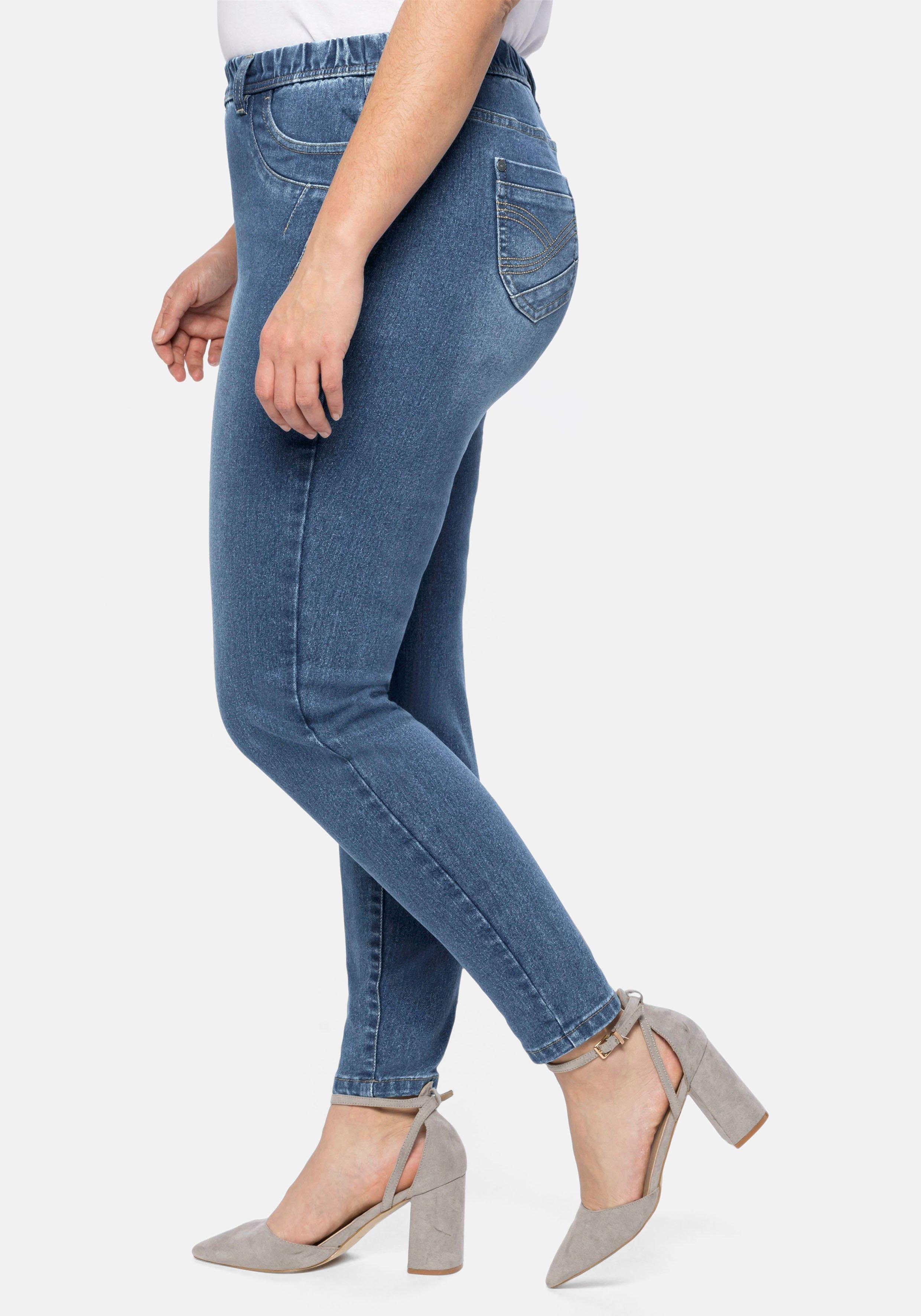 Jeggings mit Gummibund und Gürtelschlaufen