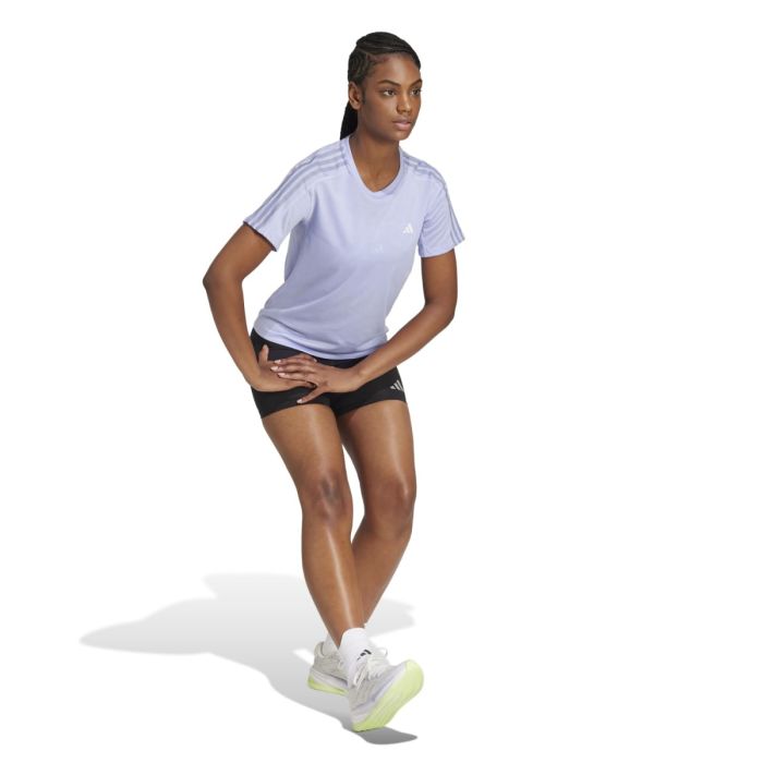 adidas Dame T-shirts Own The Run E 3-Stripes T-shirt Blå
