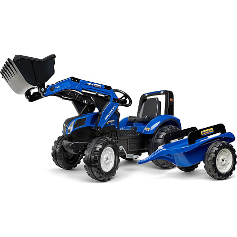 Falk Toys New Holland frontlæsser med vogn