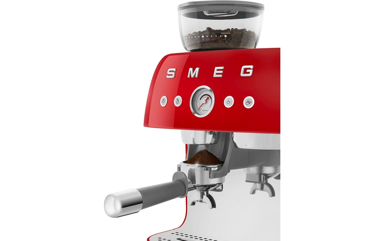 Siebträgermaschine 50's Style EGF03RDEU Rot<br>Espresso Kaffeemaschine