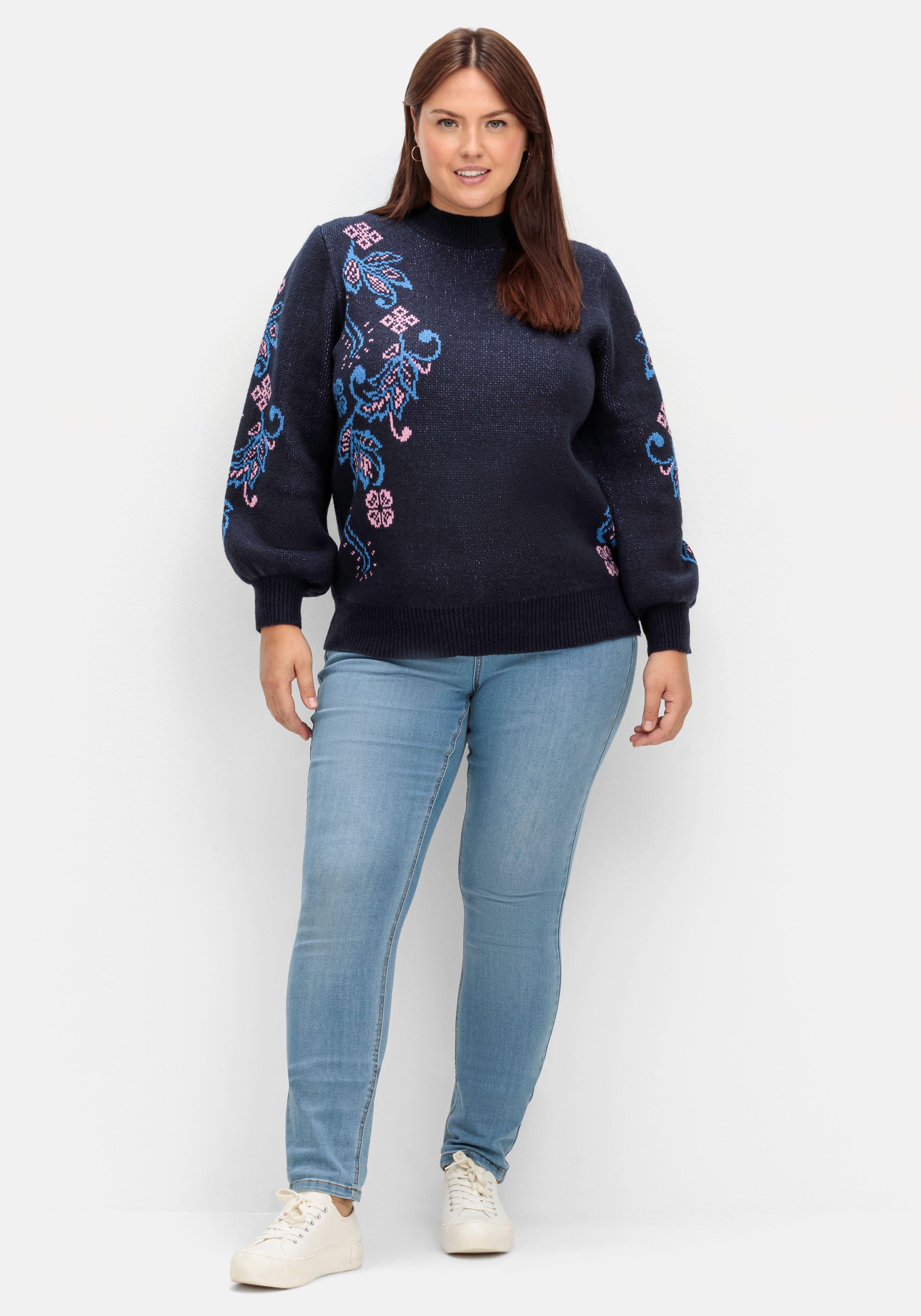 Pullover mit floralem Jacquardmuster