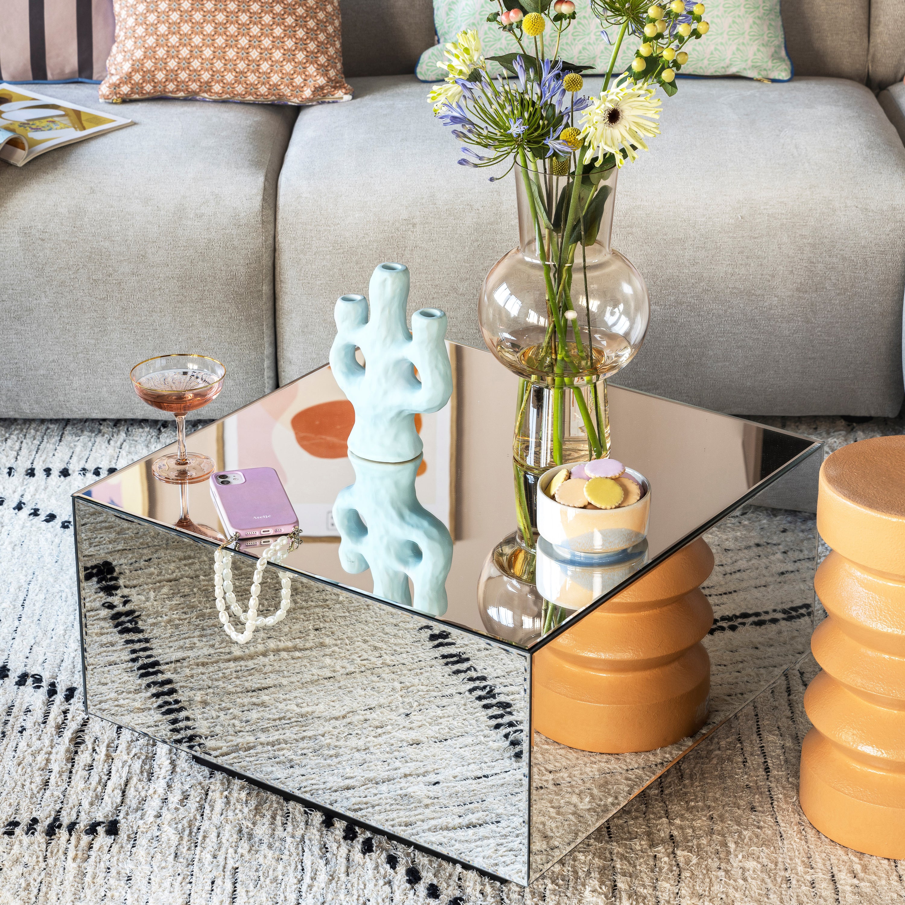 HKliving Mirror Block Salontafel - Mirrored