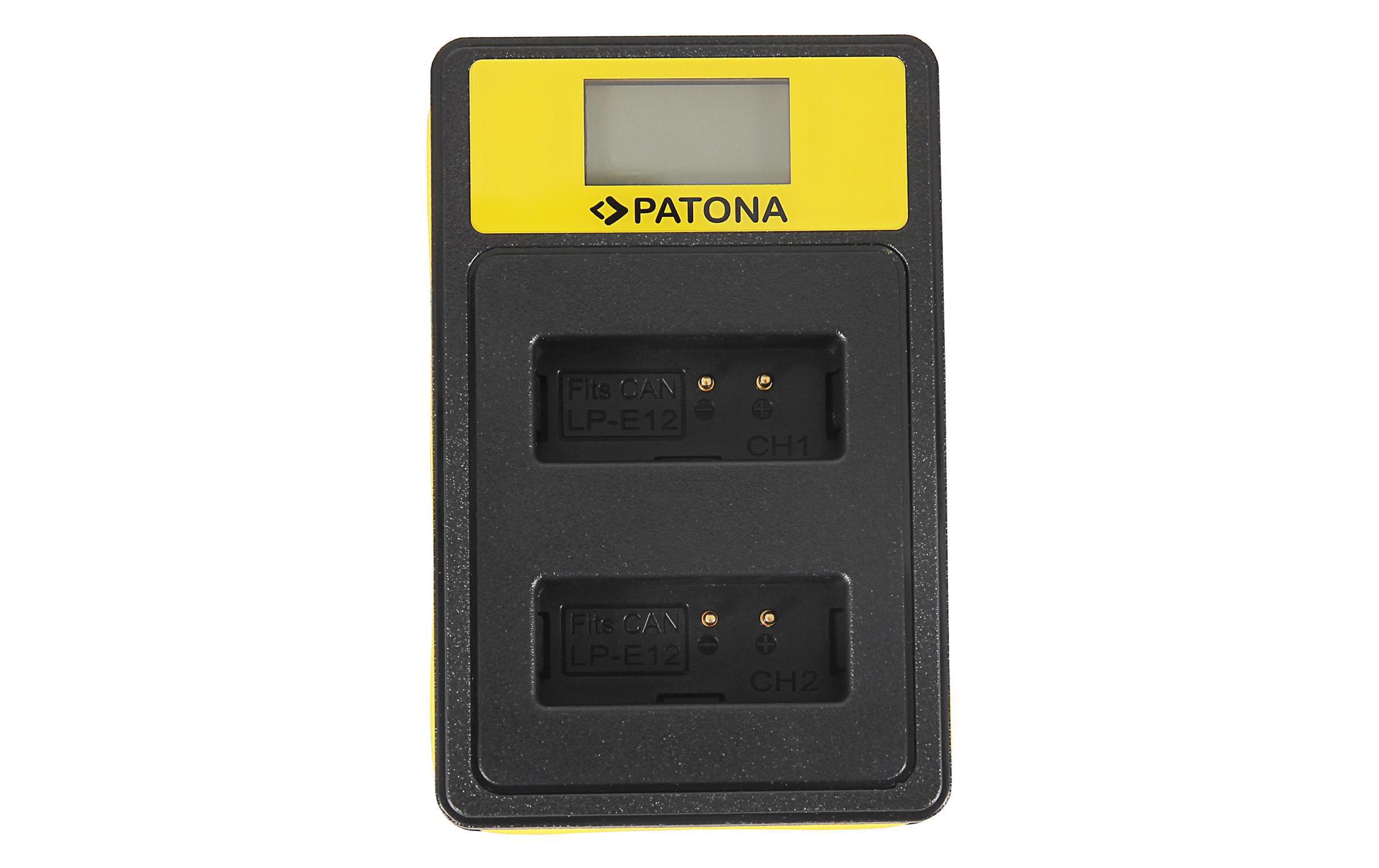 Ladegerät Smart Dual LCD USB Canon LP-E12Dual Ladegerät mit LCD-Display