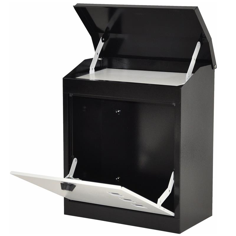 Dazikemo Briefkasten Paketbox anthrazit/weiß