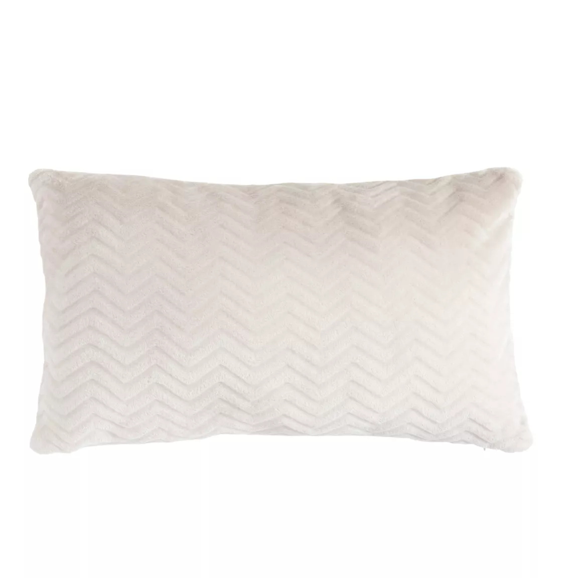 Coussin rectangulaire flanelle (40 x 60 cm) Zag Ecru