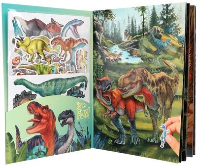 Dino World Hobbybok med Puffy Klistremerker