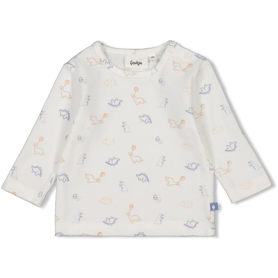 Feetje Langarmshirt A-Roarable Offwhite