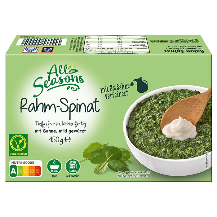 ALL SEASONS Rahmspinat 450 g