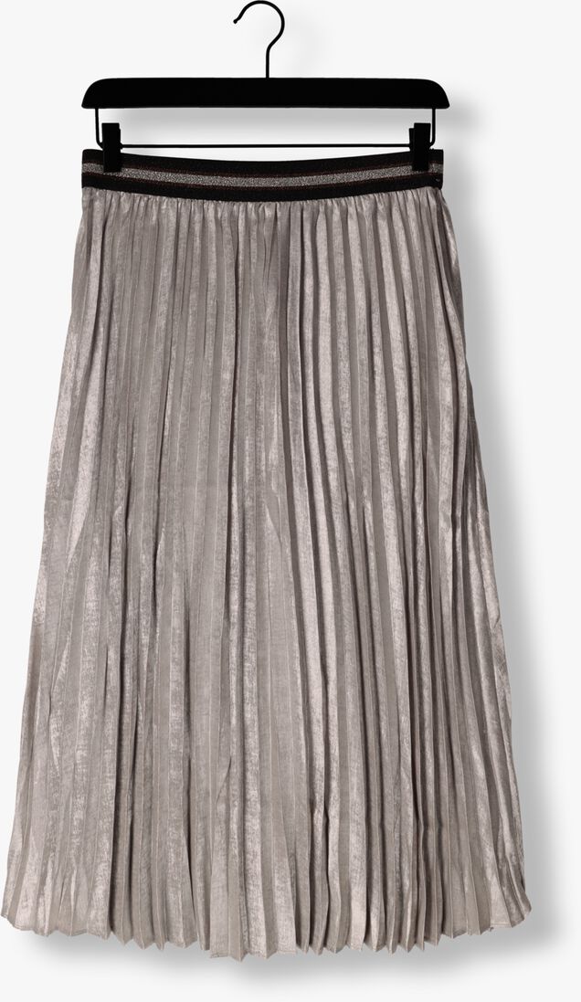 witte summum midirok pleated skirt lamee metallic