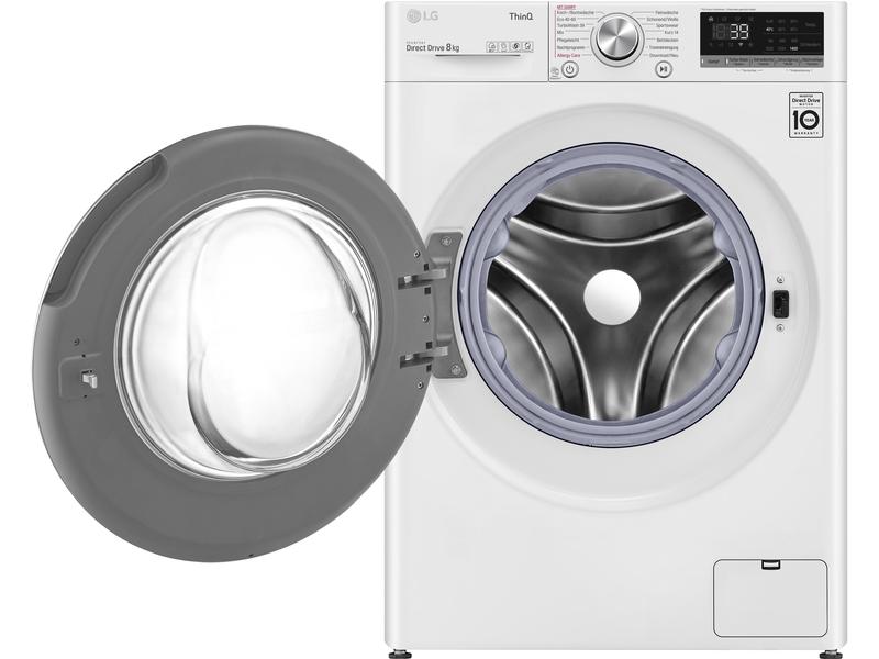 LG Waschmaschine F4WV708P1E Links Frontloader mit 8 kg Ladekapazität
