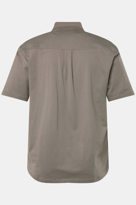 Jersey-Hemd, Halbarm, Buttondown-Kragen, Modern Fit, bis 8 XL