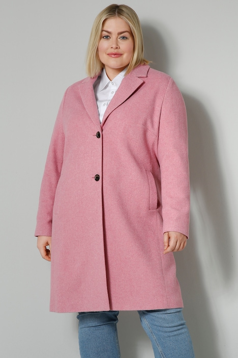 Mantel, Classic Fit, Revers, Langarm