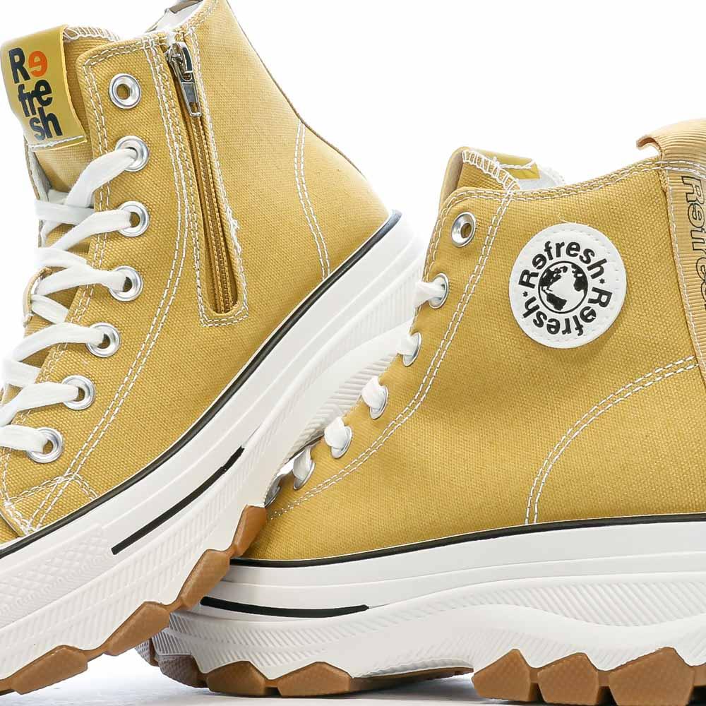 Baskets Jaune Femme Refresh Lona