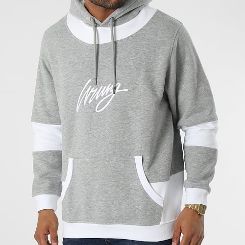 Sweat Capuche Hockey Gris Chiné