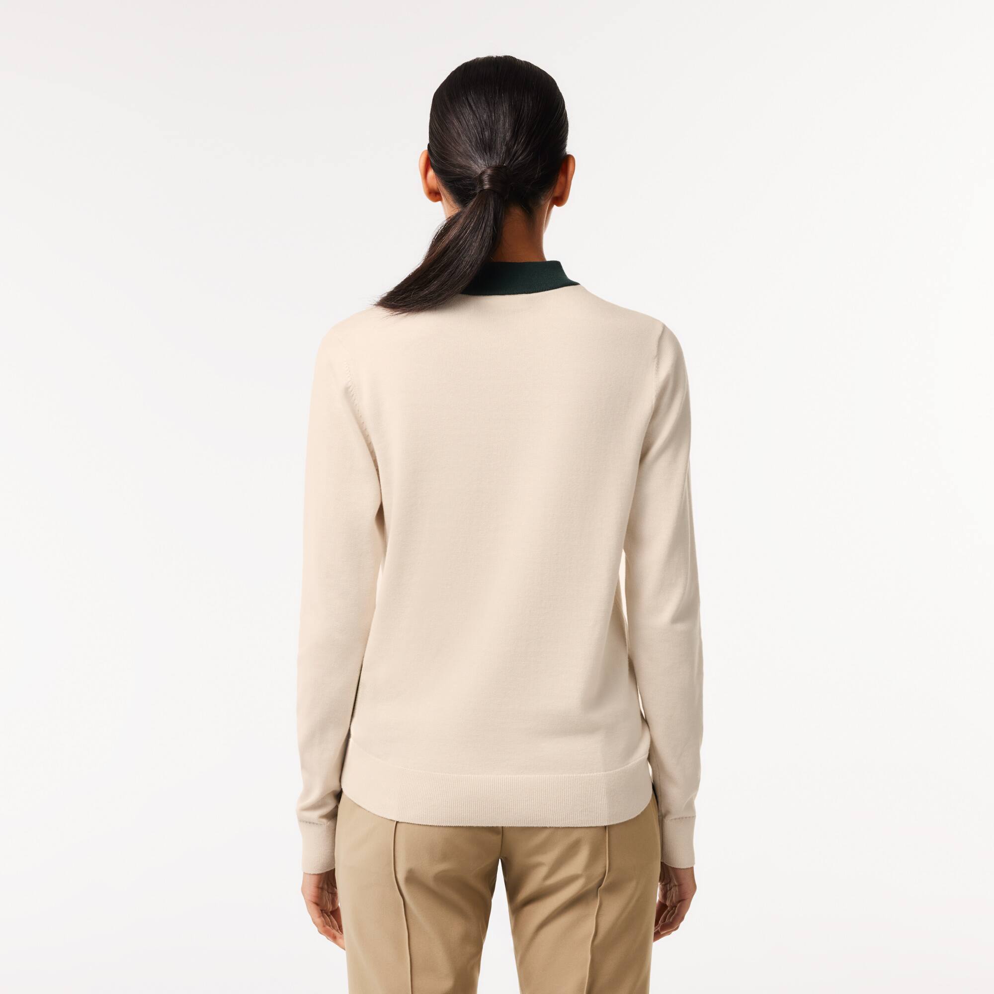 Pull Golf en coton Pima Pullovers - Blanc - Lacoste - Femme