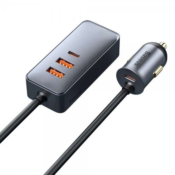Baseus Biloplader Share Together 120W 2 USB-A & 2 USB-C Sort