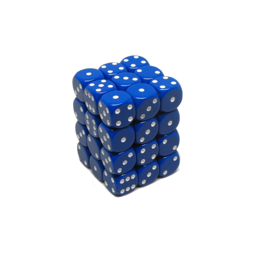 Set de 36 Dés 6 Opaque - Bleu (Chessex 25806)