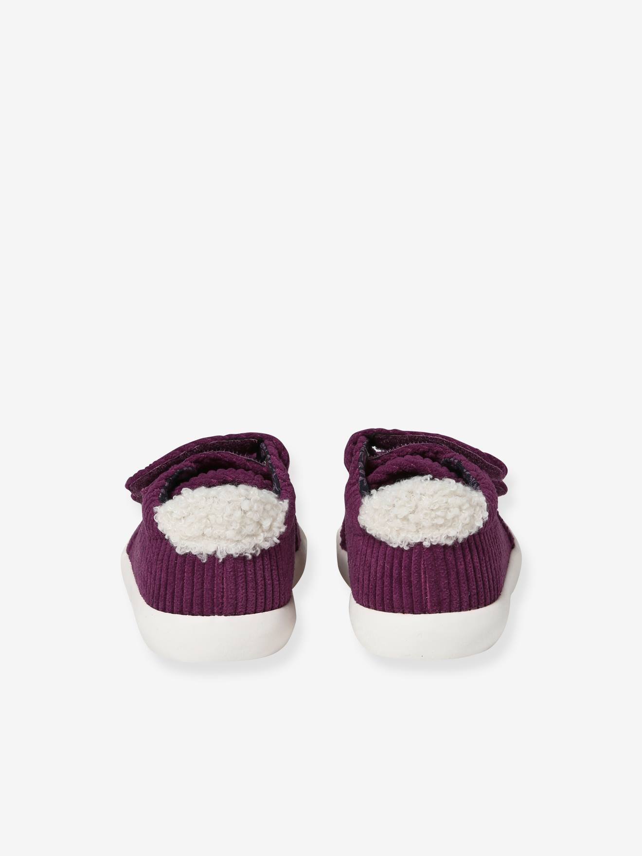 Tênis de lona infantil com fecho de velcro, rosa antigo