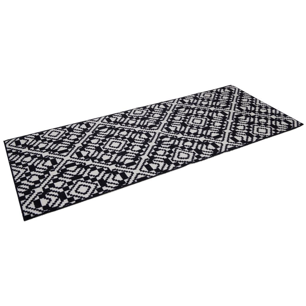 Tapis de cuisine antidéapant absorbant imprimé tomette bleu 80x50cm